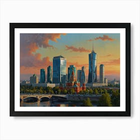 Moscow Skyline 3 Art Print