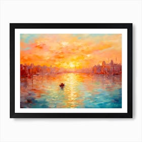 City Water Light Play Art Print