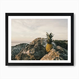 Pineapple On The Beach Art Print