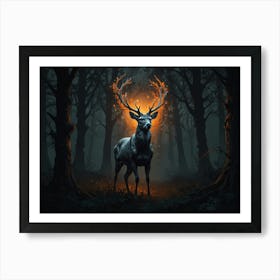 Deer In The Forest 6 Art Print