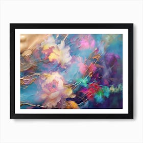 Flower Art Illustration In A Painting Style 04 Art Print