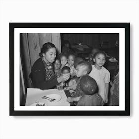 Untitled Photo, Possibly Related To Children In Nursery School Getting Cod Liver Oil, Lakeview Project, Arkansas By Art Print