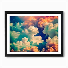 Rainbow Candy Clouds V3 Art Print