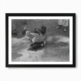 Greased Pig Race, Fourth Of July, Vale, Oregon By Russell Lee 1 Art Print