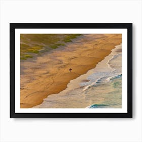 lonely surfer in South Africa Art Print