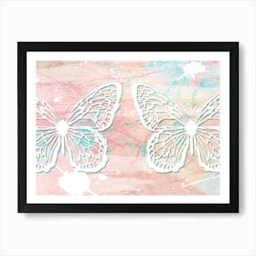 Pastel Butterflies 1 Art Print