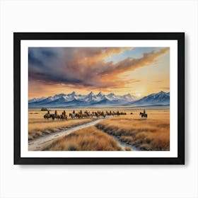 Grand Plains Wild Mountains Art Print