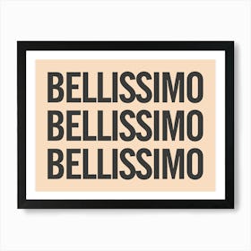 Bellissimo - Cream And Black Art Print