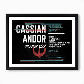 Rebel Spy Cassian Andor Art Print
