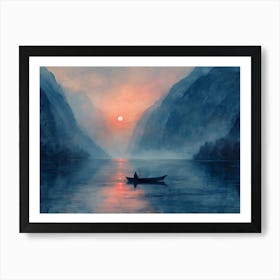 Sunset In The Mountains 29 Art Print