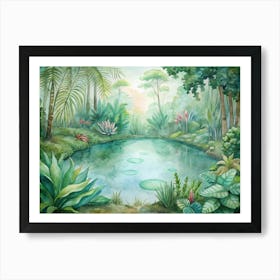 Pond In The Jungle Art Print