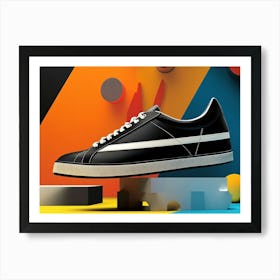 Black And White Sneakers Art Print