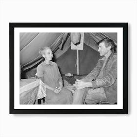 White Migrant And His Wife In Camp Near Sebastian, Texas, Both Are West Texans Who Have Come To The Valley For The Art Print