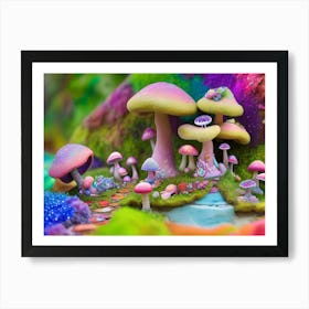 Psychedelic Mushrooms Art Print