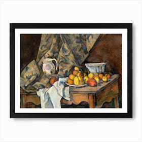 Still Life With Apples And Peaches, Paul Cézanne Art Print