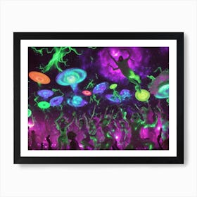 A Lively Cosmic Dance Party Held In A Distant Planet Art Print