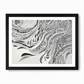 Abstract Ink Drawing Art Print