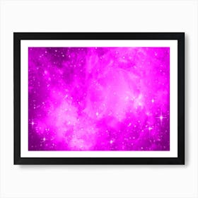 Magenta Galaxy Space Background Art Print