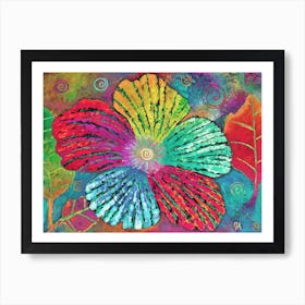 Flower Of A Colorful Galactic System Art Print