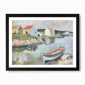 Maritime Marvel Painting Inspired By Paul Cezanne Art Print
