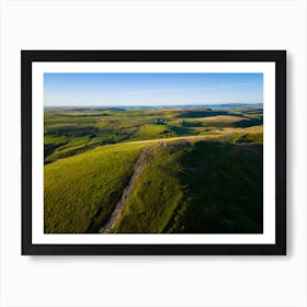 Aerial View Of A Hillside Art Print