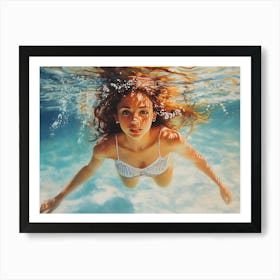 Woman Swimming 4 Affiche