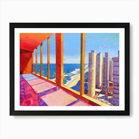 Gold Coast From The Window View Painting 1 Art Print