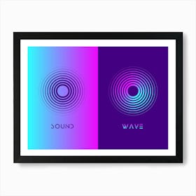 Abstract Sound Wave Art Print