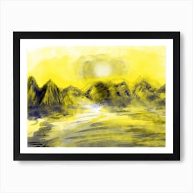 Mountain Desert Landscape Art Print