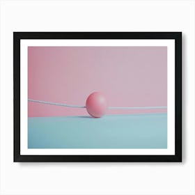 Pink Egg On A String Art Print