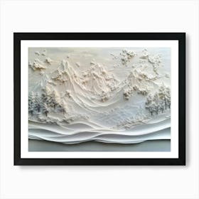 Beautiful Mountain 3d 3 Art Print