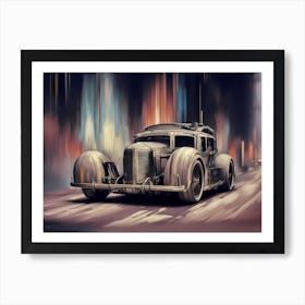 Old Car In The City 1 Art Print