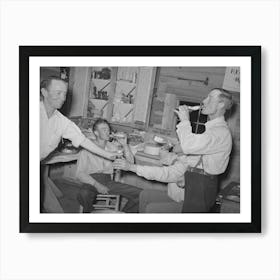 The Men Have A Bottle Of Beer At The Square Dance, Pie Town, New Mexico By Russell Lee 1 Art Print