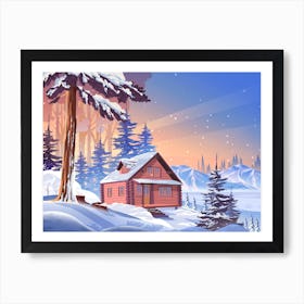 Snow Landscape Art Print