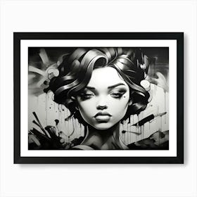 Graffiti Girl Art Print