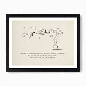 The Old Man with a nose, Edward Lear Art Print