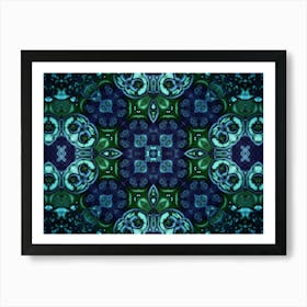 Modern Art Watercolor Green And Blue Art Print