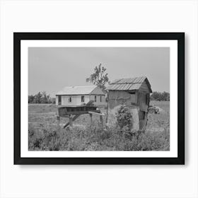 Privy And Primitive Henhouse With New House In The Rear, Southeast Missouri Farms By Russell Lee Art Print