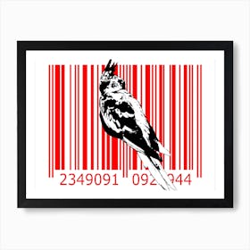 Funny Barcode Animals Art Illustration In Painting Style 102 Art Print