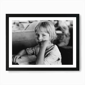 Schoolchild, Southeast Missouri Farms By Russell Lee Art Print