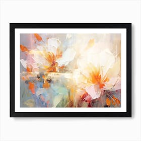 Flower Art Illustration In A Painting Style 07 Art Print