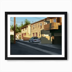 Street Scene at Golden Hour Art Print