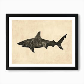 Bamboo Shark Silhouette 3 Art Print