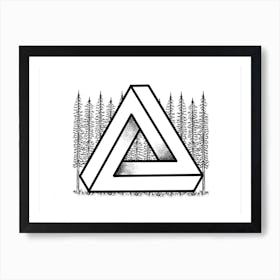 Woodland Penrose Triangle Art Print