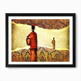 Tribal African Art Illustration In Painting Style 186 Art Print