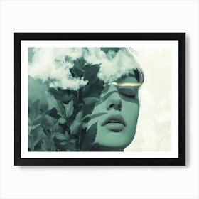 Ethereal Green Woman Art Print