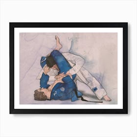 Brazilian Jiu Jitsu   Triangle   Landscape Art Print