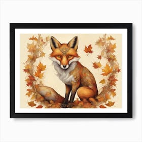 Autumn Mystical Fox 1 Art Print
