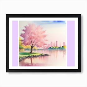 Authentic Sakura Tree Portrait Art Print