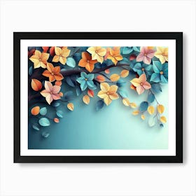 Abstract Flowers 8 Art Print